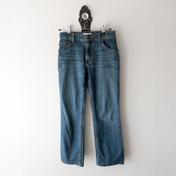 Wrangler Denim Boys Sz 14 Slim Medium Blue Wash Jeans Classic Bootcut Western - Picture 1 of 7